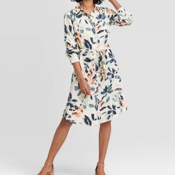a new day Dresses & Skirts - A New Day Floral Shirt Dress